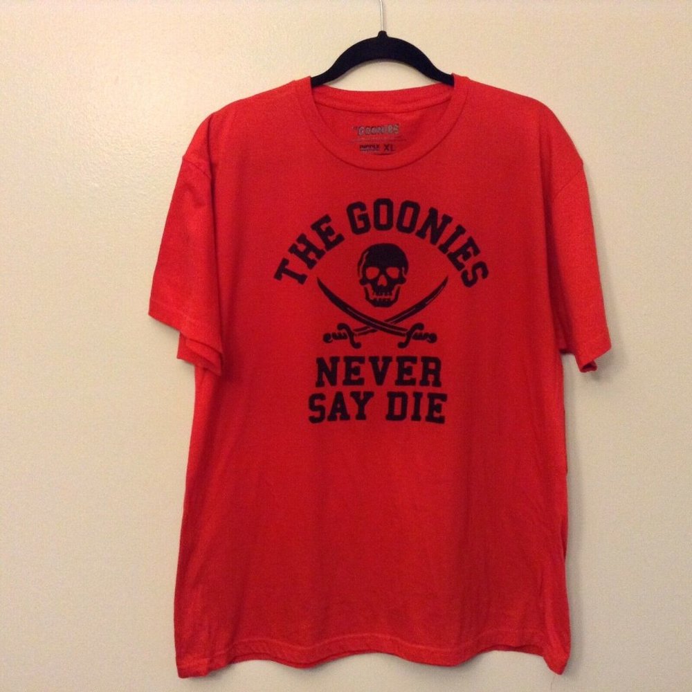 The Goonies Never Say Die Red Tee T Shirt Top